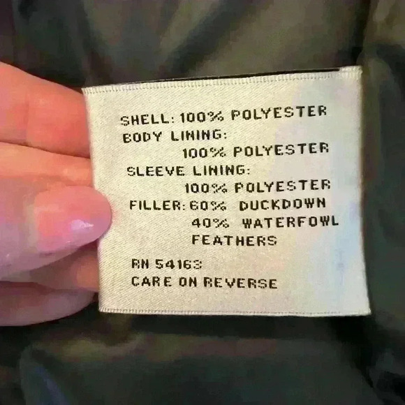 Kenneth Cole Reaction duck down heavy winter coat, sz large, black. See photos. - Picture 10 of 11